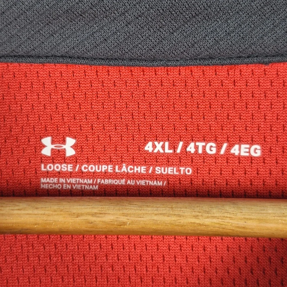 Under Armour Polo Shirt 4XL Red UA Tech Loose Athleisure Athletic Performance